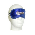 Blue Satin Sleep Mask with Multi-Color Print